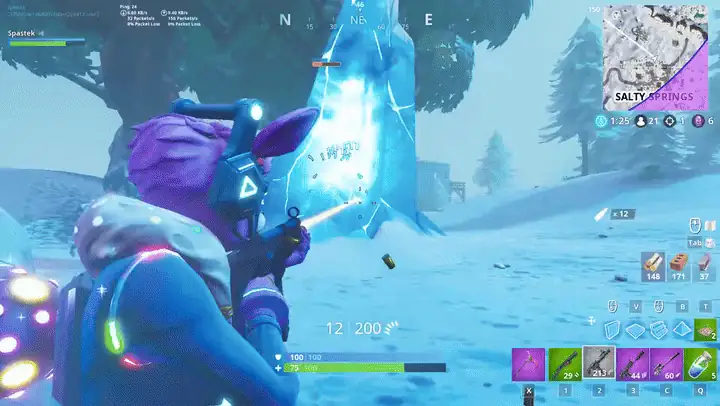 Animated Meme Maker clip showing a snowy Fortnite scene